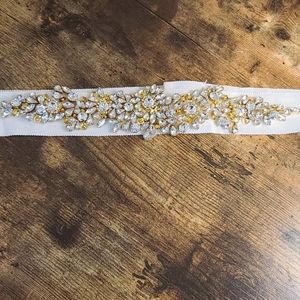 Essense of Australia Crystal Wedding Sash/Belt
